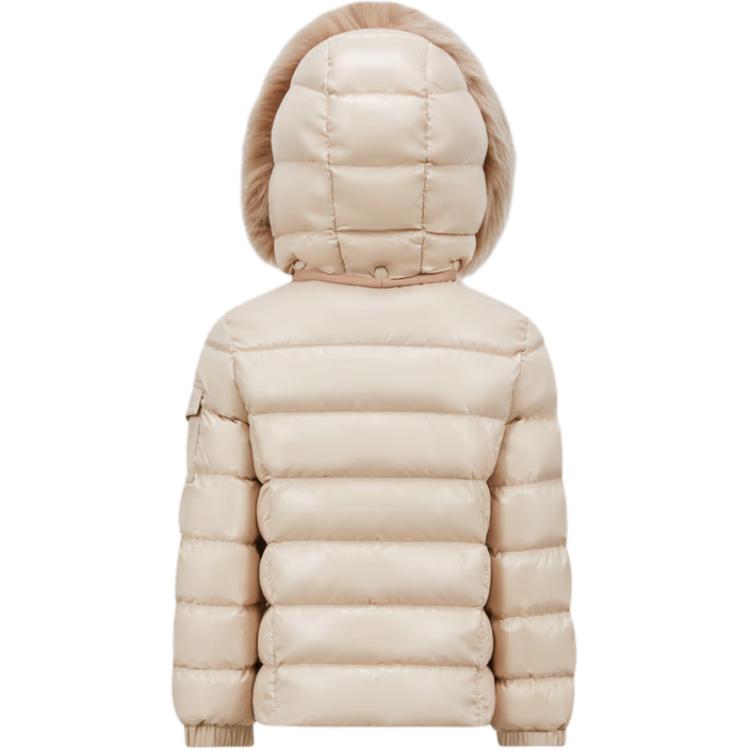 Пуховик Light Beige детский Moncler, светло-бежевый — фото 4