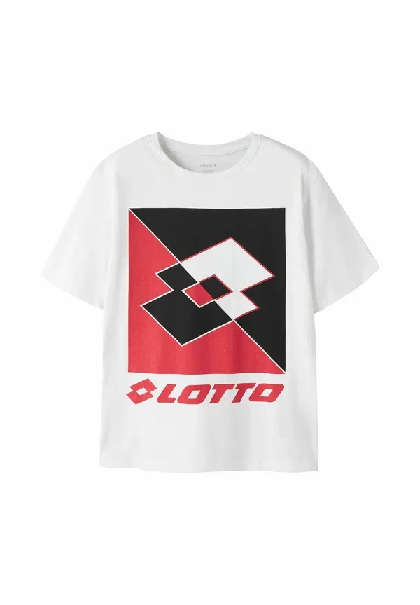 Футболка Lotto Print T-Shirt Name It, ярко-белый — фото 3