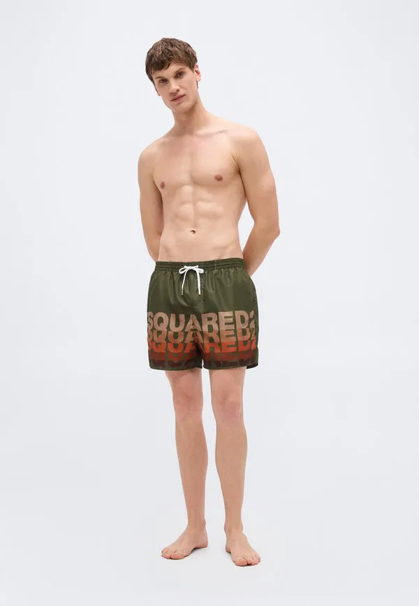 Плавки-Шорты средней длины с логотипом sunset chaser. Dsquared2, Military Green — фото 2