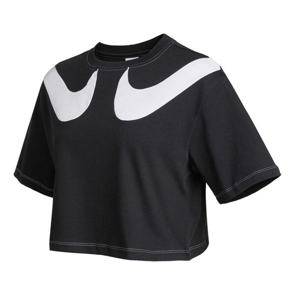 

Футболка (WMNS) Nike AS W Nike Sportswear SWSH GX MOD CROP SS T Black, черный