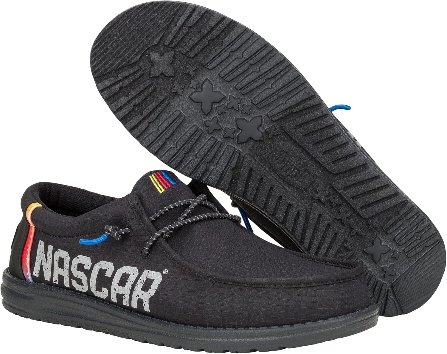 HEYDUDE X NASCAR, мужские слипоны, комфортные и легкие, черный — фото 4