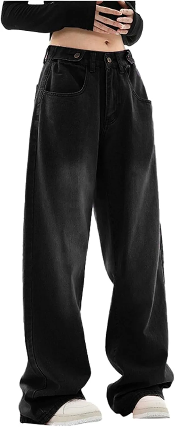 

Джинсы Mid Rise для женщин, High Waisted, Wide Leg