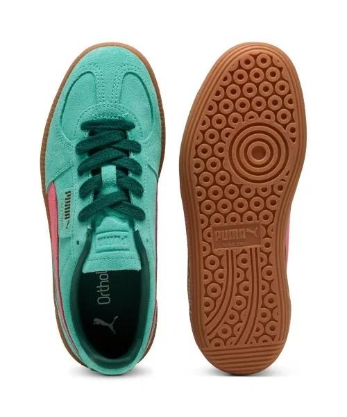 Унисекс кроссовки PUMA PALERMO из кожи с гам-солом розовые — фото 3