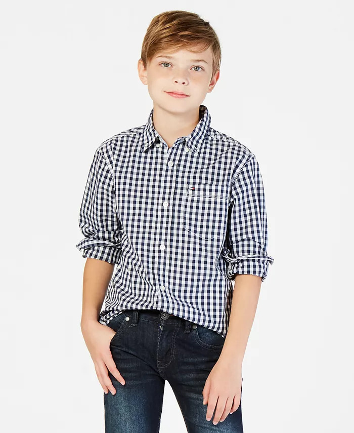 

Рубашка на пуговицах Big Boys Baxter в клетку Tommy Hilfiger, синий