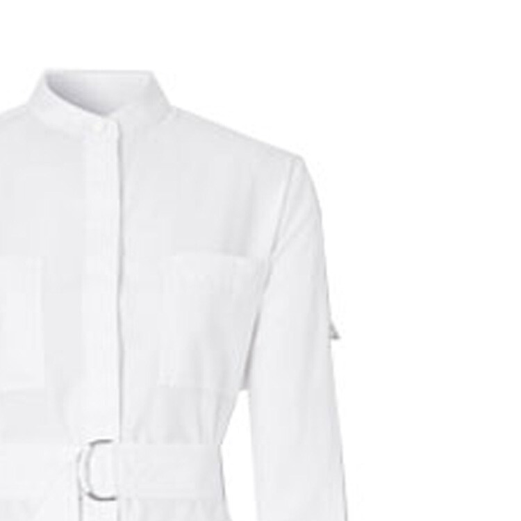 Платье Burberry, женское, с принтом на спине, белый — фото 4