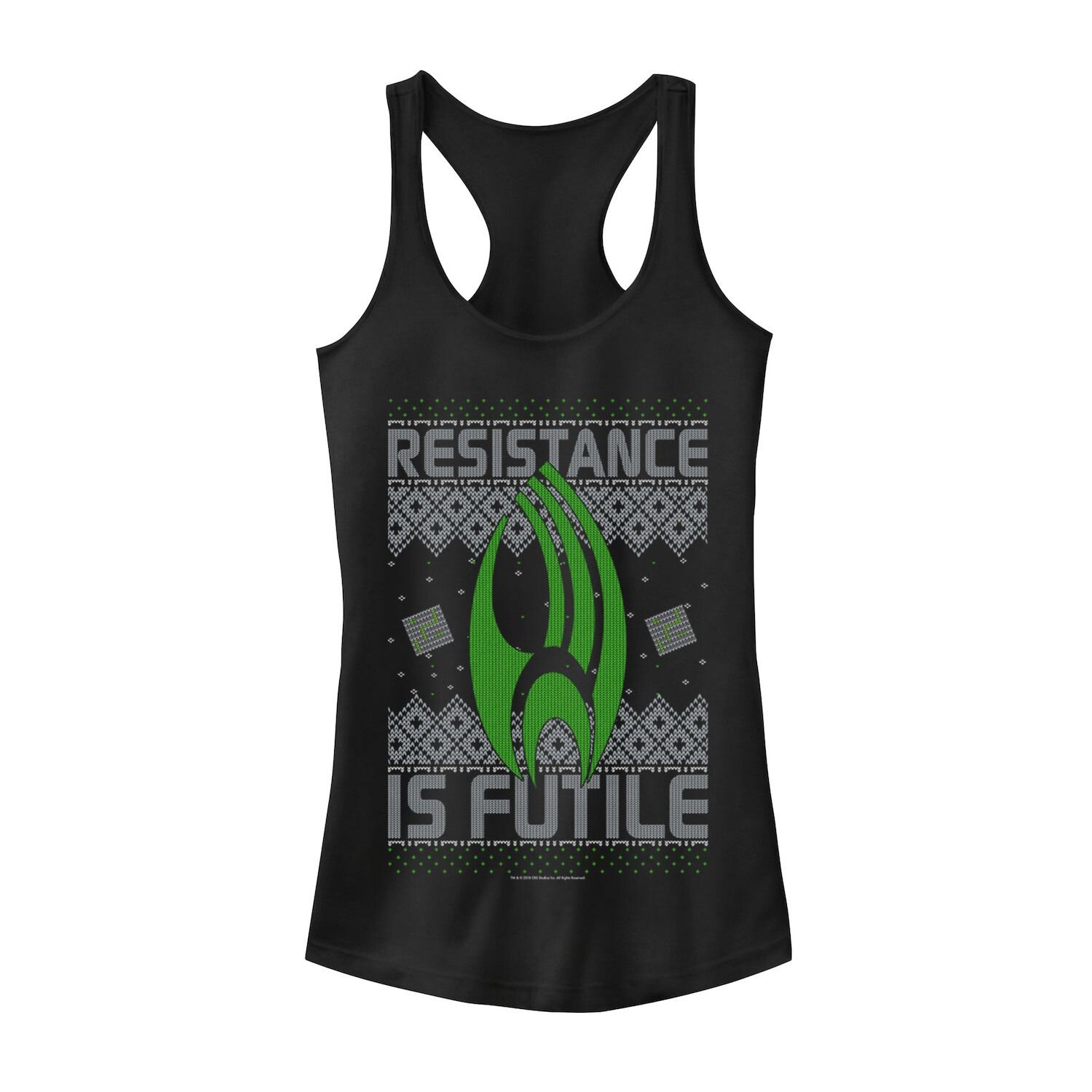 

Юниорский Star Trek Next Gen Borg Ugly Christmas Tank Licensed Character, черный