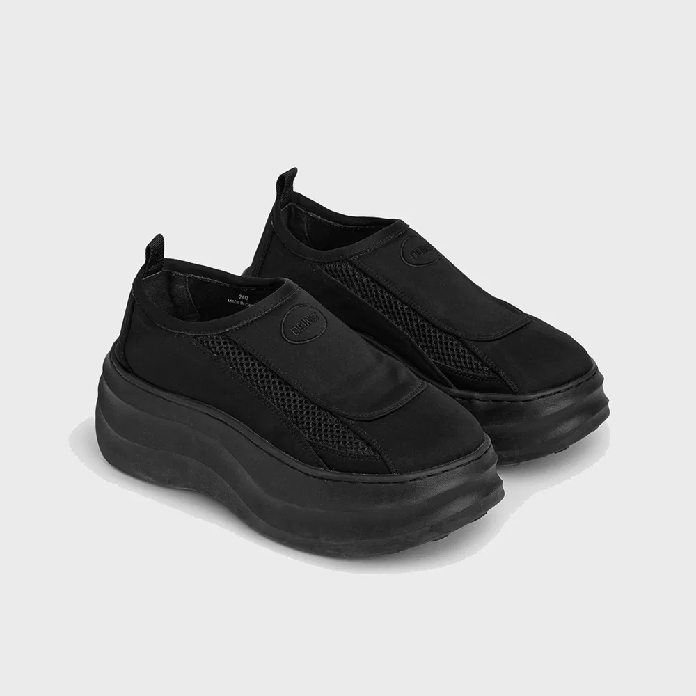 Мужские низкие кеды Deinet Flatform чёрные от Deinet