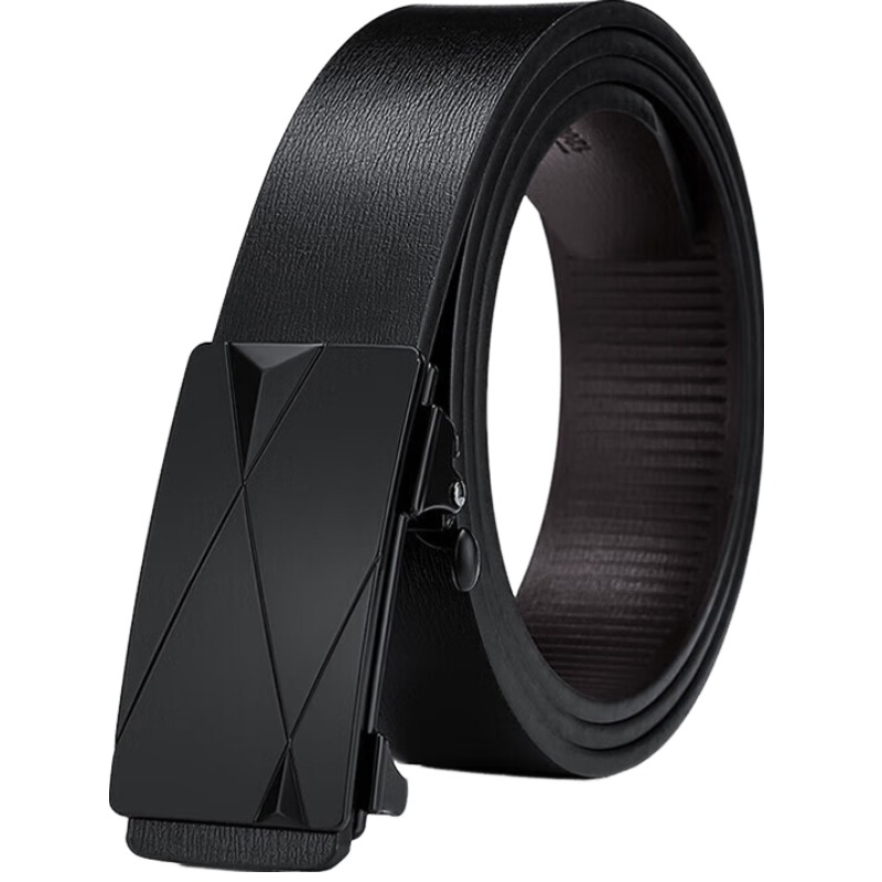 

WARRIOR Натуральный кожаный ремень мужской, Trendy Black