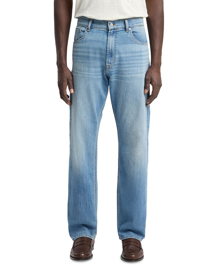 

Современные джинсы прямого кроя Modern Straight Fit в синем цвете 7 For All Mankind, синий