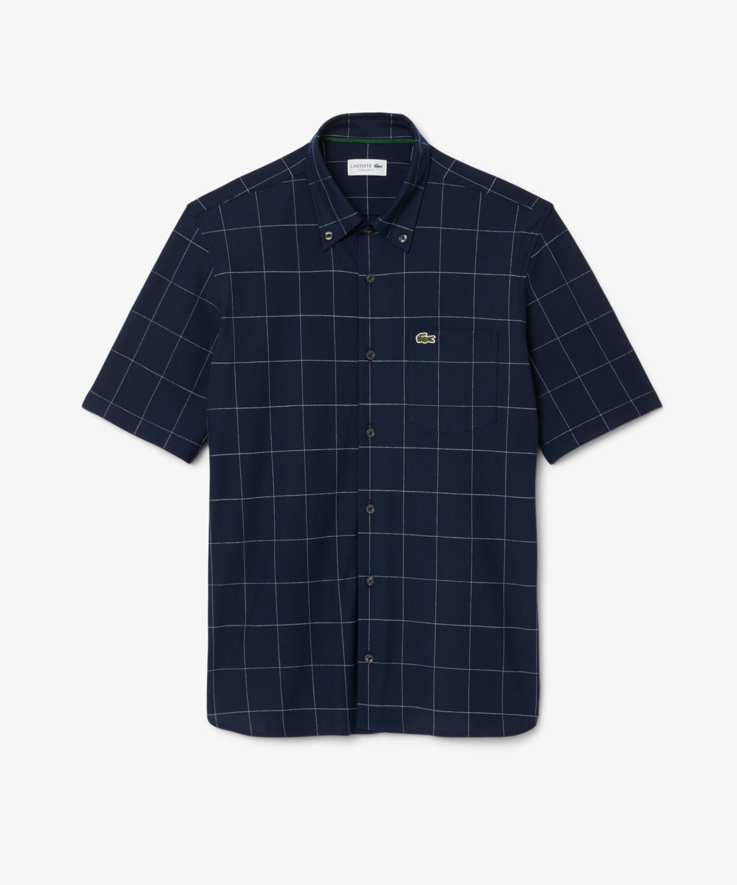 Футболка в клетку «оконная рама» LACOSTE, Navy — фото 3