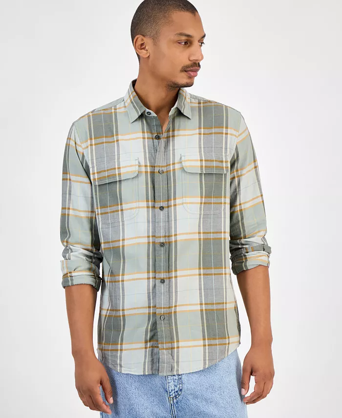 

Мужская клетчатая рубашка Sun + Stone, зеленый