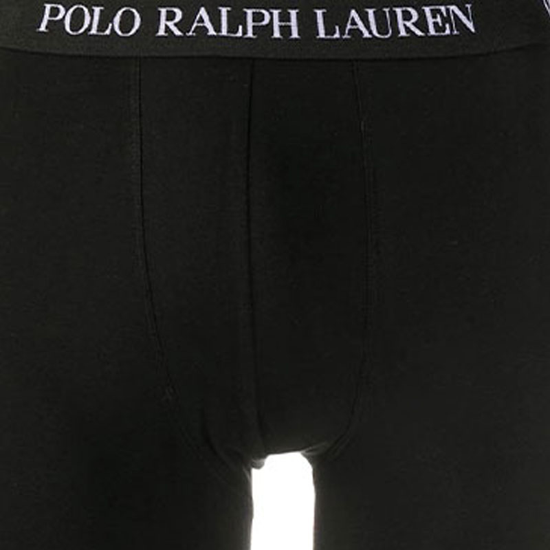 Трусы-боксеры с логотипом на поясе Polo Ralph Lauren, набор из 3 штук (черный/серый/белый) — фото 4