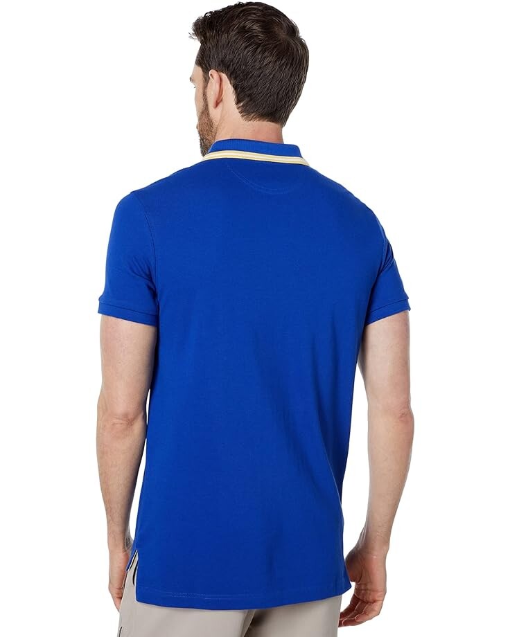 

Поло U.S. POLO ASSN. Slim Fit Small Pony Pique Polo, цвет Cobalt Blue/Yellow