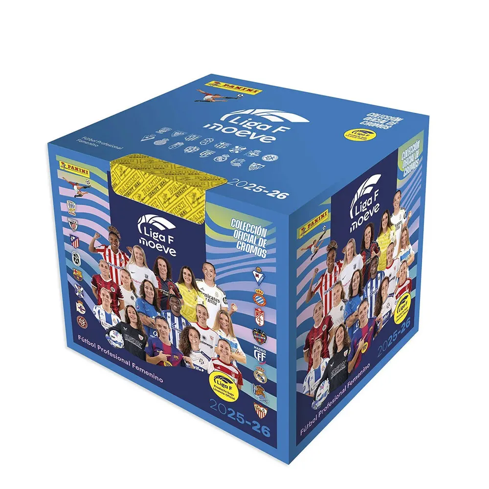 

Коллекционные карточки Panini Women's League (Liga F) 25-26, коробка из 50 упаковок, черный