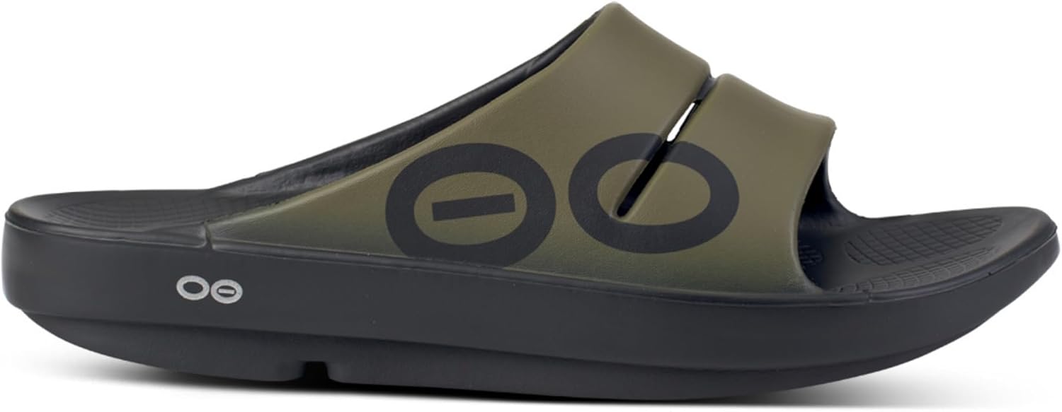 Сандалии OOFOO Unisex-Adult Ooahh Sport Slide Oofos, зеленый — фото 3