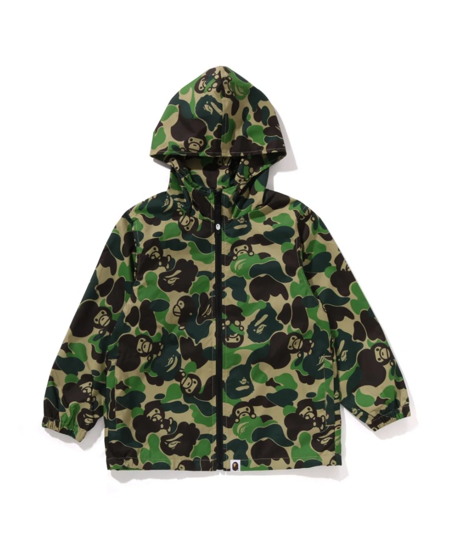 Куртка-худи с камуфляжем A BATHING APE из полиэстера, зелёная