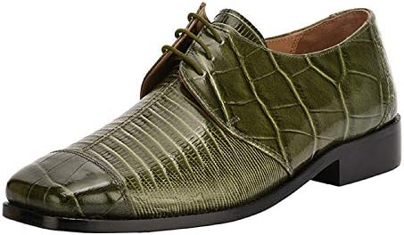 Мужские туфли LIBERTYZENO Croco Lizard с принтом из натуральной кожи, взрослые, на шнуровке и без, оксфорды для праздничного сезона, Olive