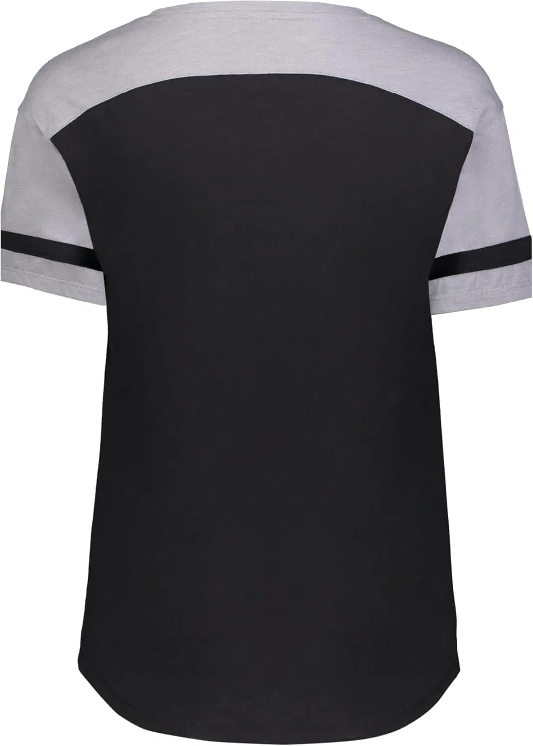 Футболка Augusta Sportswear Girls Fanatic 2.0 для девочек, черно-серый меланж — фото 3