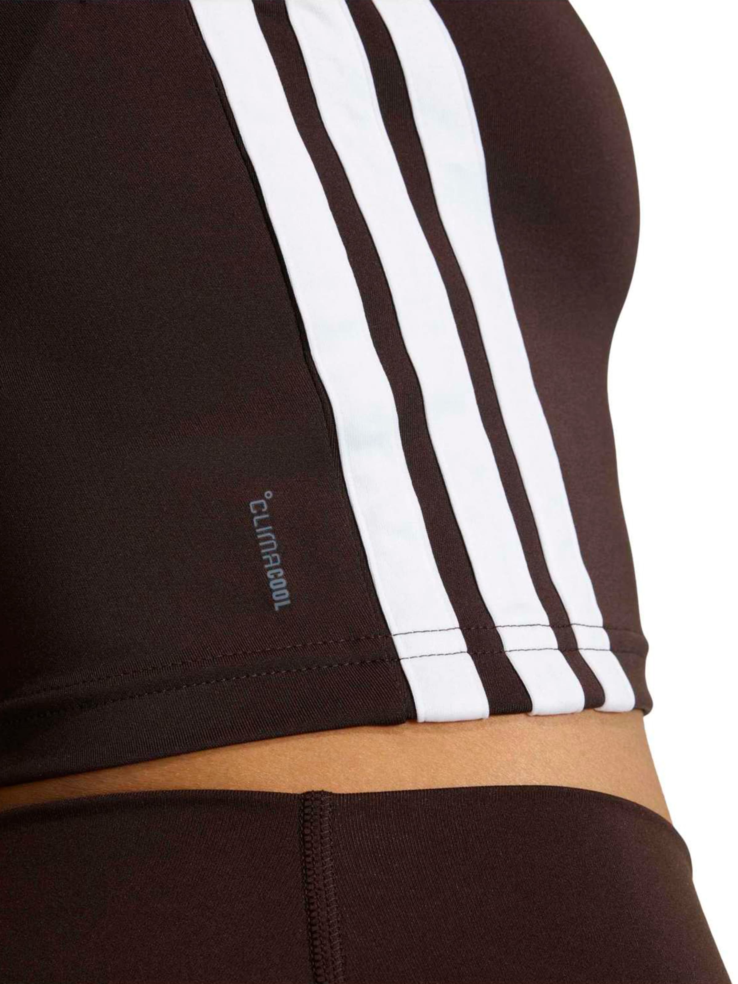 Adidas Performance Спортивный топ в темно-коричневом цвете — фото 2