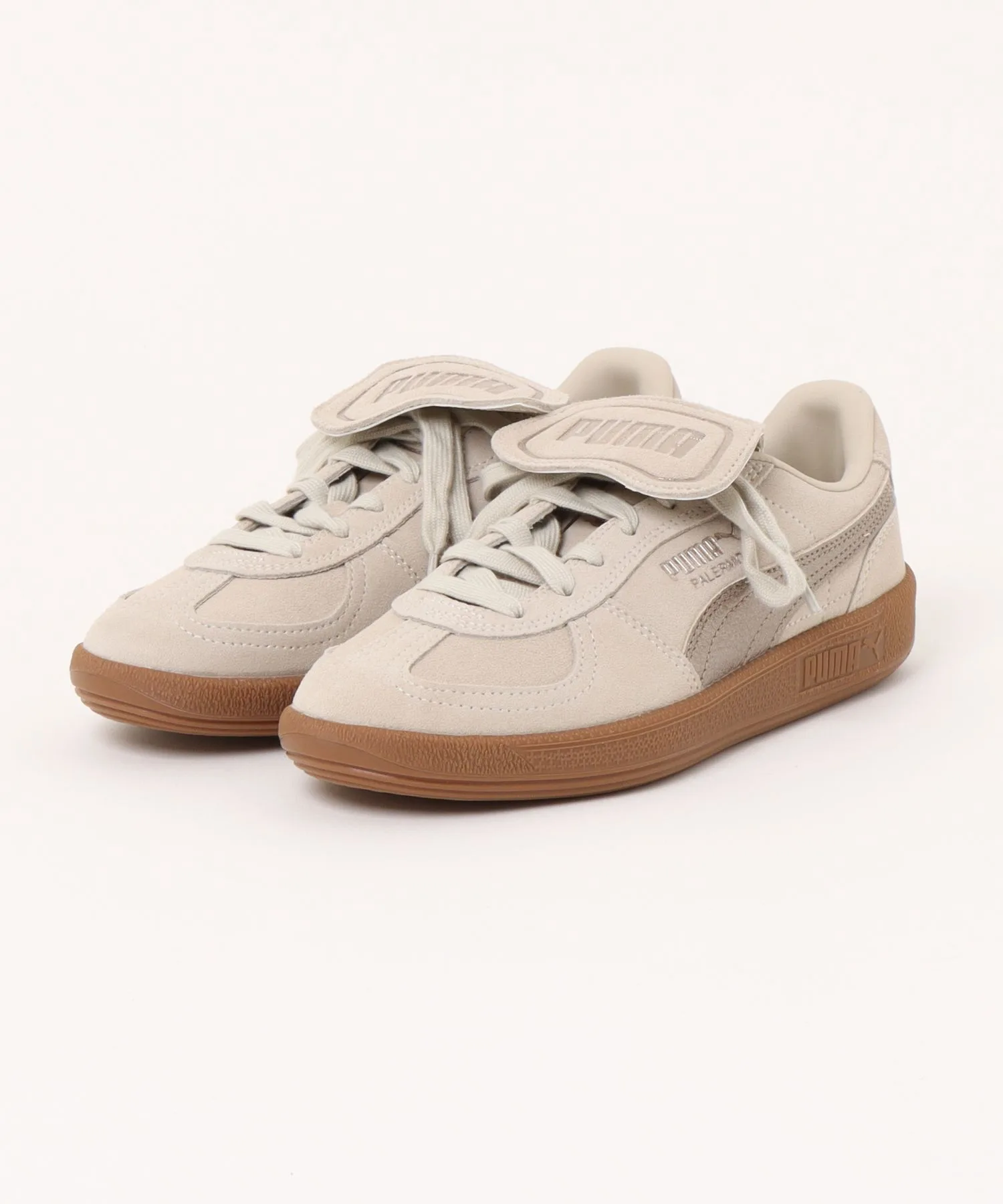 Мужские кроссовки из натуральной кожи Palermo Premium Metallic PUMA бежевые