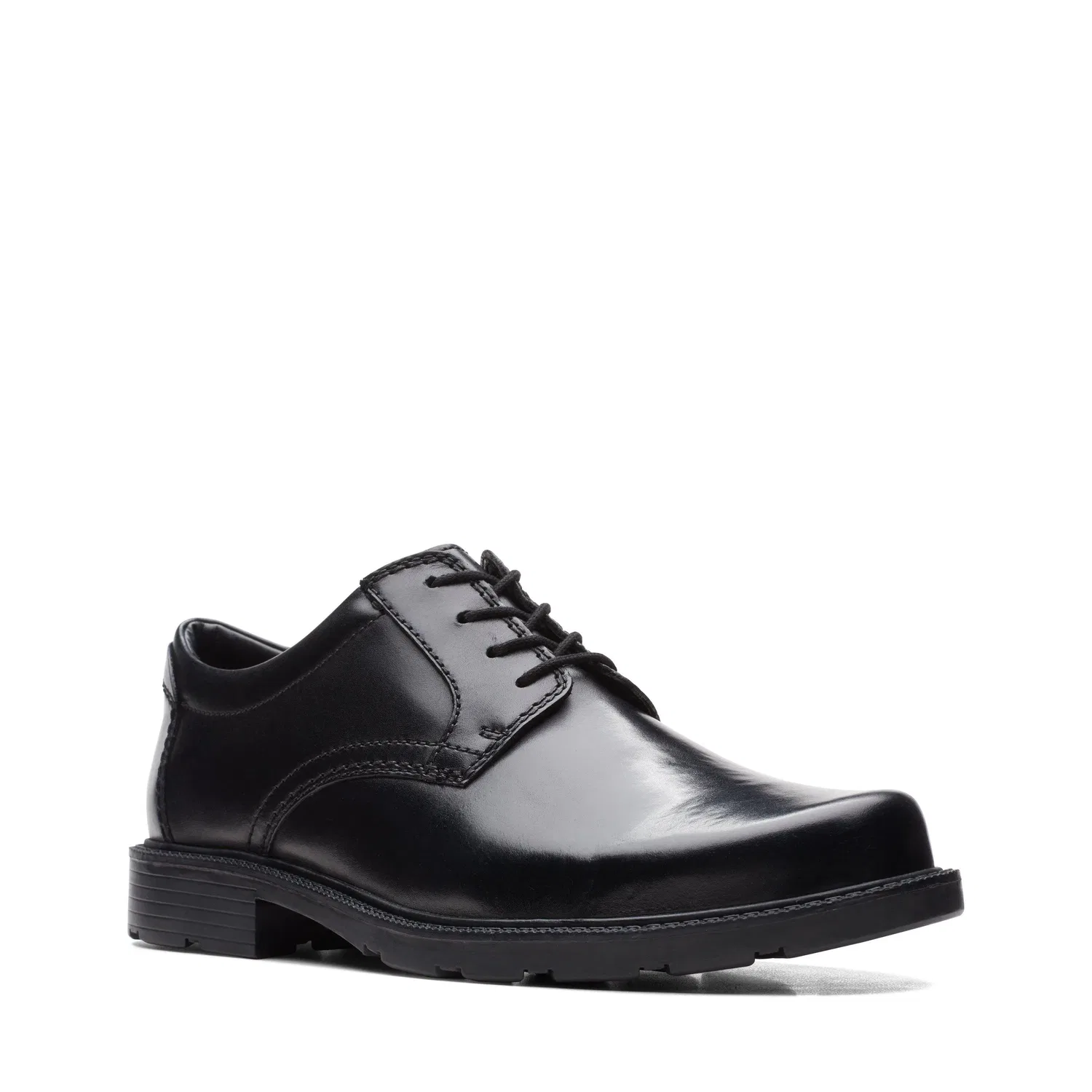 Дерби кожаные шнурованные Clarks, черный — фото 2