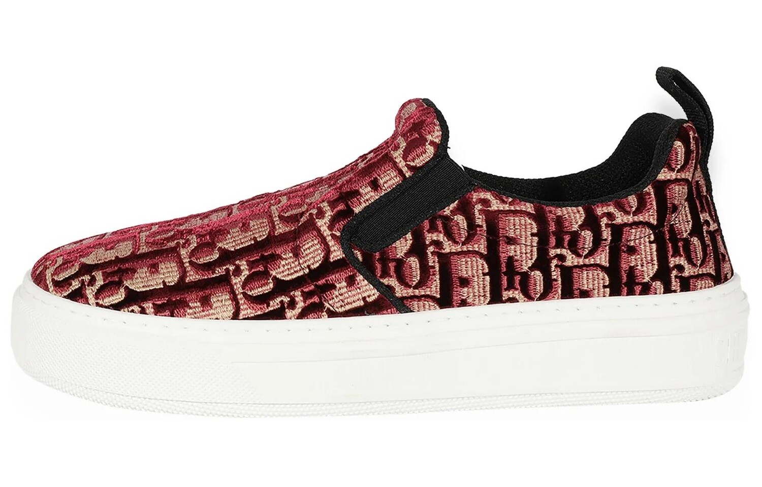 

Кроссовки Dior Solar Slip-On Red Oblique, красно-черный