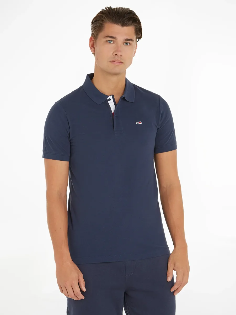 

Рубашка-поло Tommy Jeans "TJM SLIM PLACKET POLO", цвет Twilight Navy
