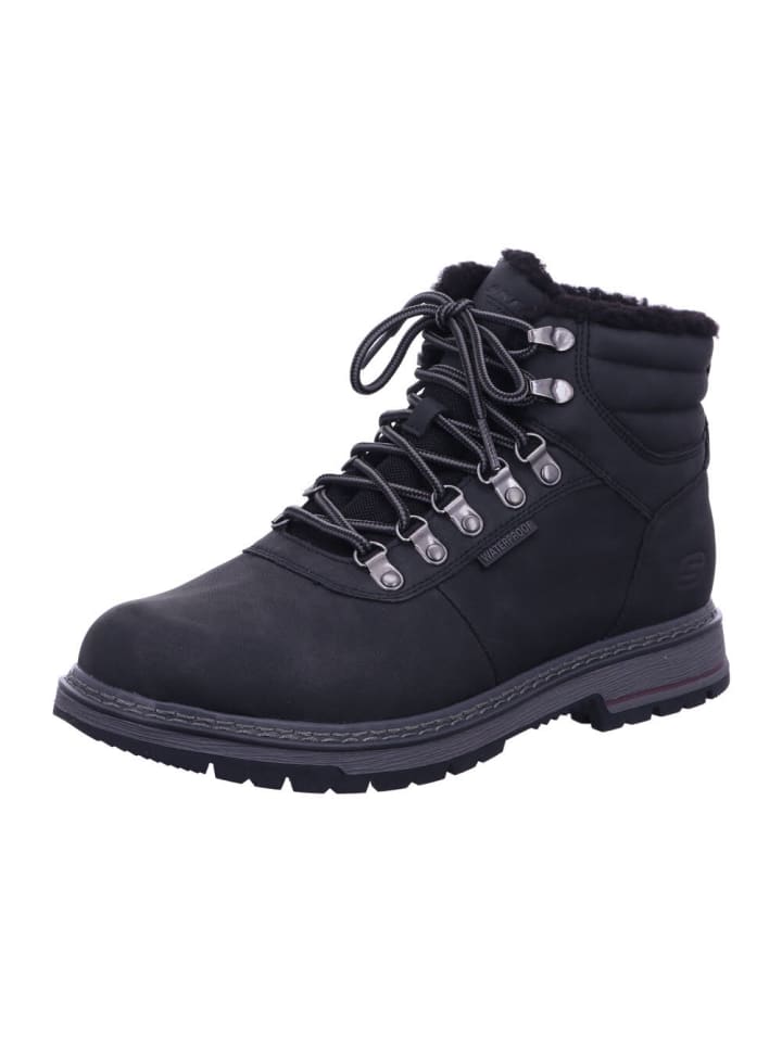 

Ботильоны на шнуровке черного цвета Skechers