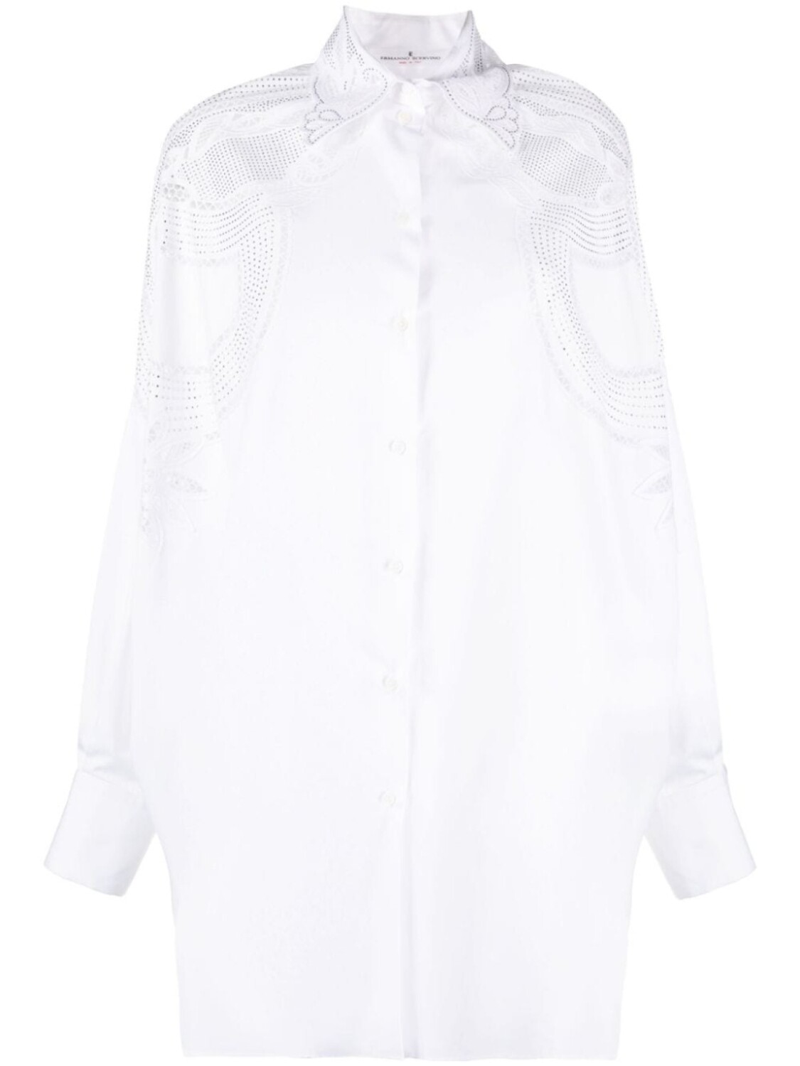 

Ermanno Scervino рубашка с кружевом, белый