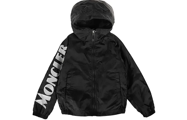 Детская куртка с капюшоном Moncler, черный