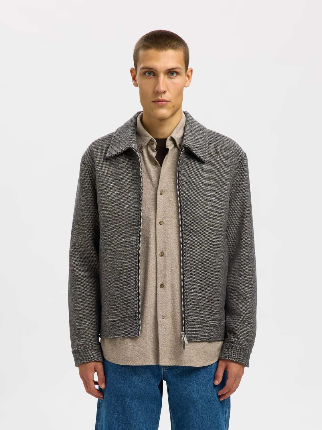 

SELECTED Куртка для межсезонья в сером цвете