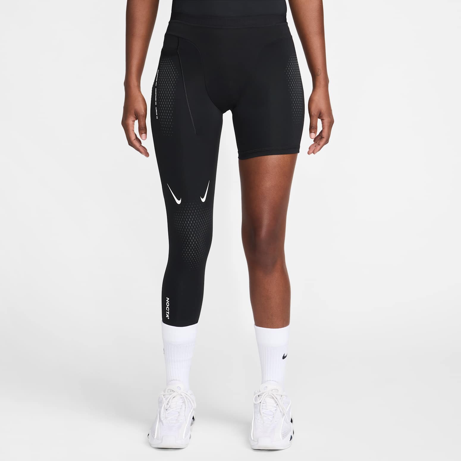 Леггинсы Nike x NOCTA Basketball Single Leg Tights Right 'Black' — фото 3