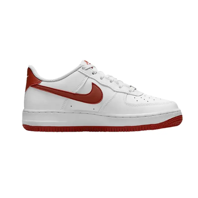 Кроссовки для скейтбординга Nike Air Force 1 противоскользящие износостойкие низкие детские белый/красный дракон — фото 2