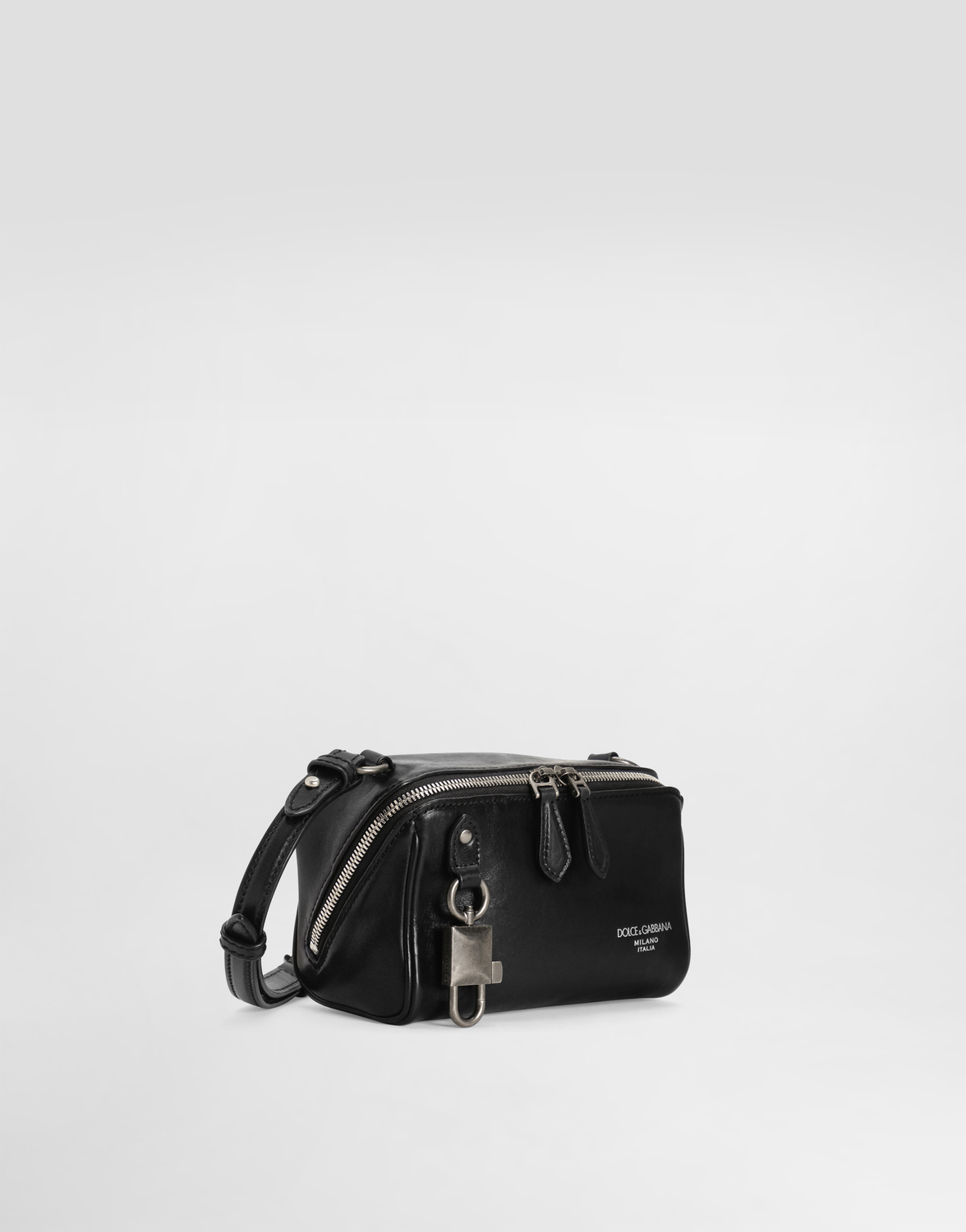 Сумка через плечо lock tempesta из телячьей кожи Dolce & Gabbana, черный — фото 3