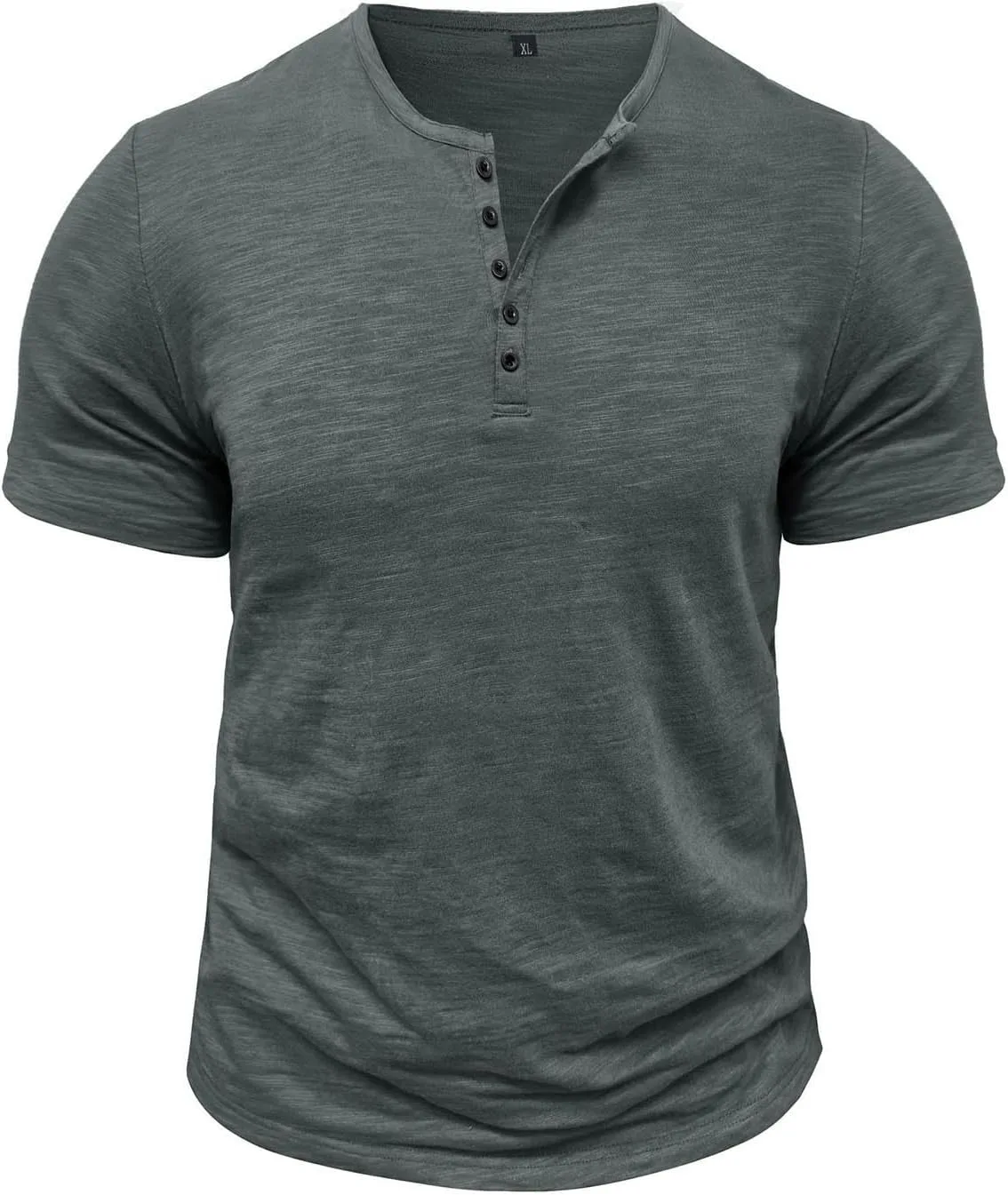 

Мужская футболка Henley с коротким рукавом и пуговицами