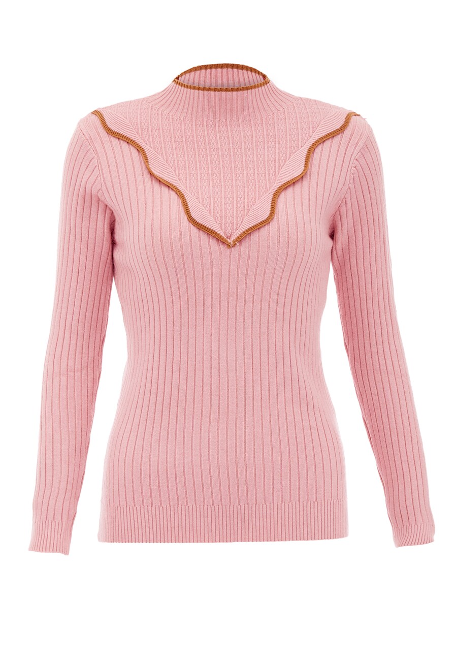 

Тонкий вязаный свитер NALLY Sweater, розовый