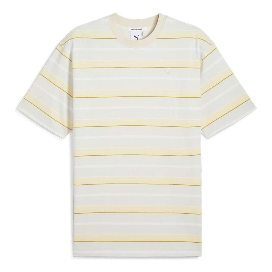 

Футболка PUMA MMQ Striped T-Shirt 'Alpine Snow', бежевый