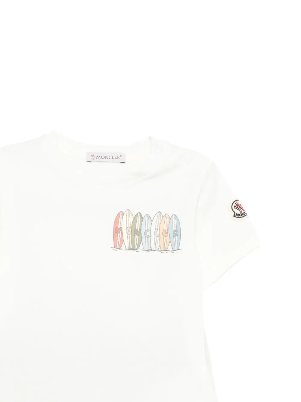 Комплект шорт с графическим принтом Moncler Enfant, белый — фото 3