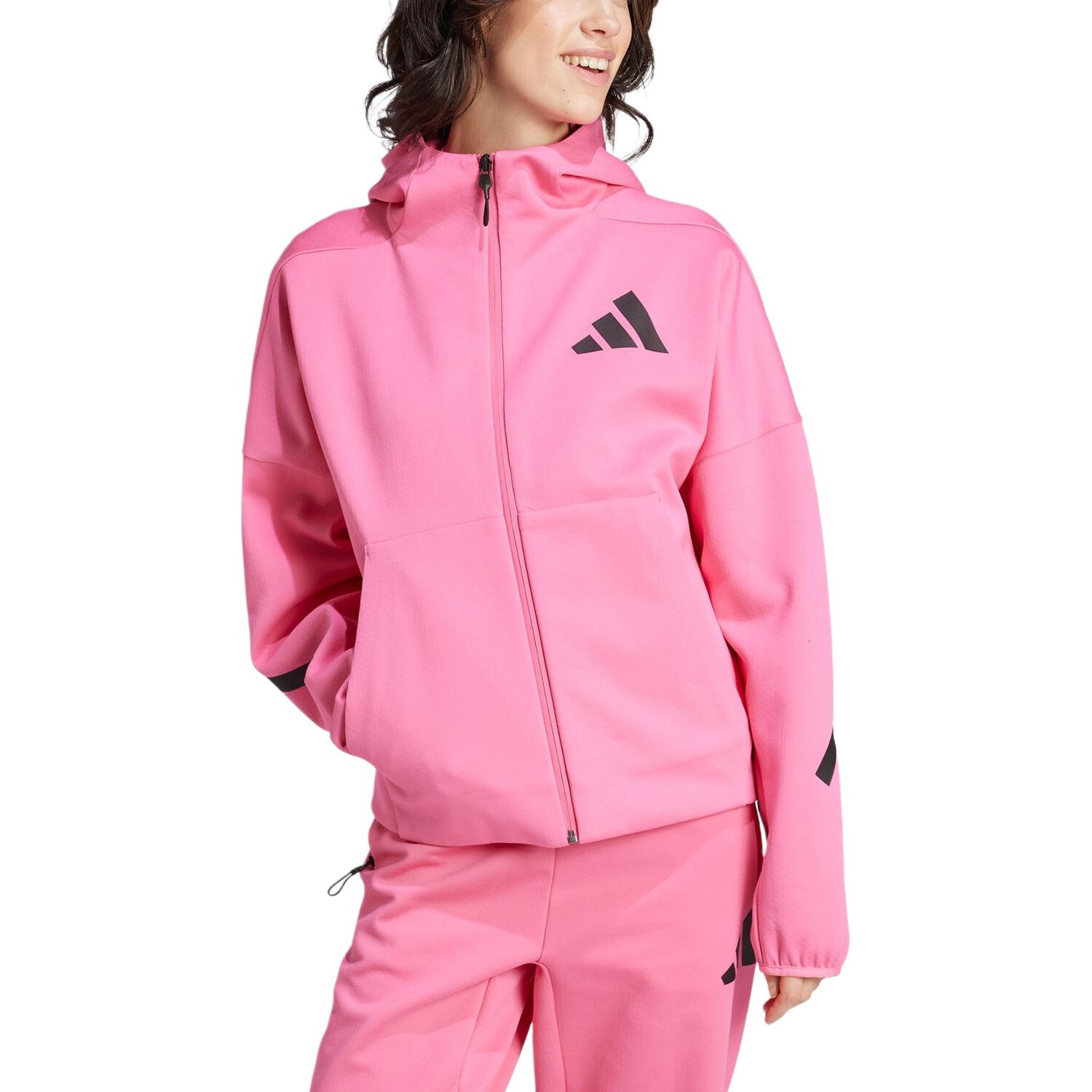 Куртка ZNE женская, пульсирующая, пурпурная Adidas, цвет Pulsating magenta — фото 4