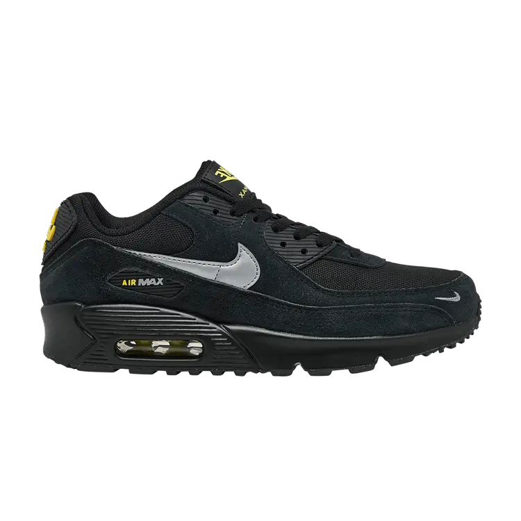 

Кроссовки Nike Air Max 90 GS 'Black Metallic Cool Grey', черный