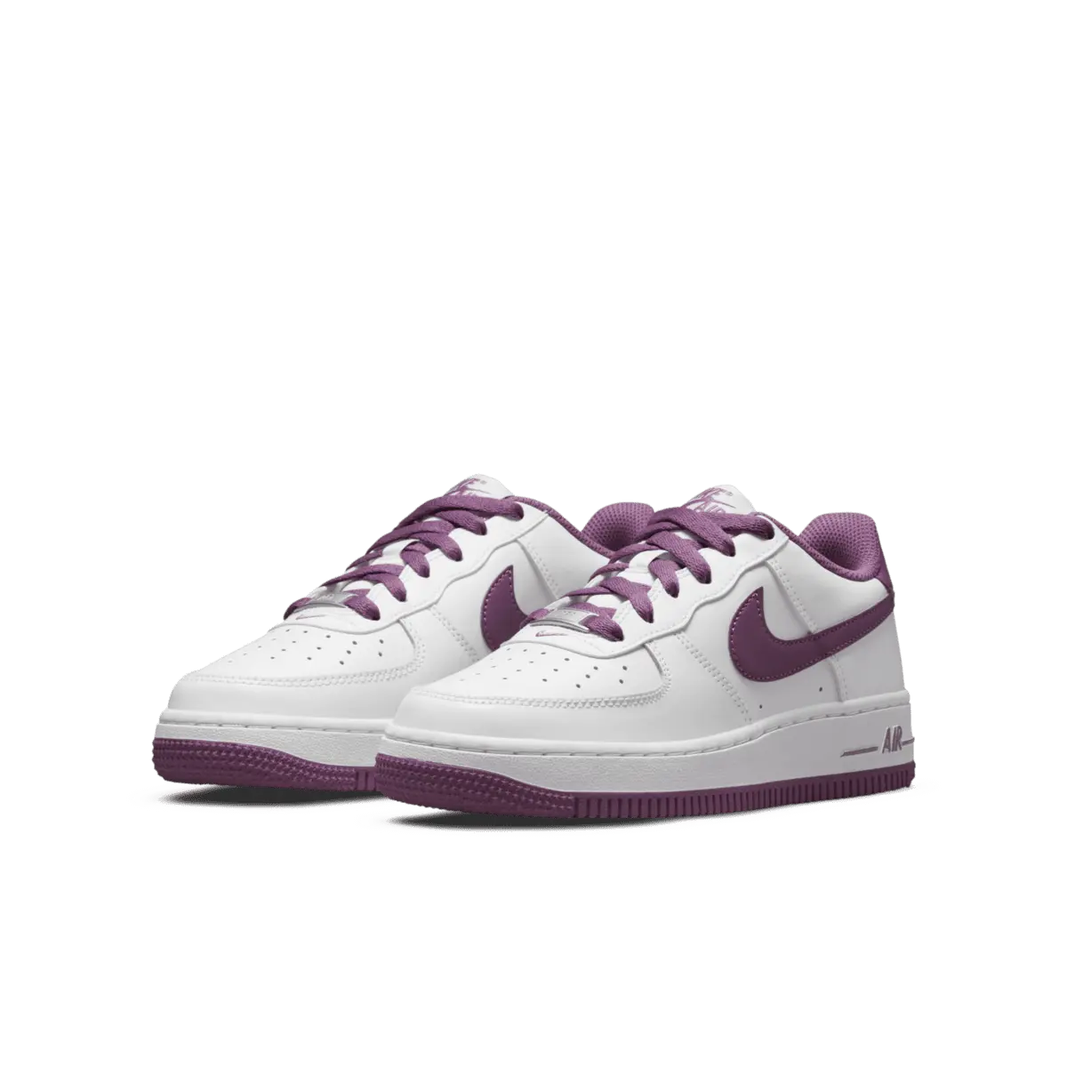 

Nike Air Force 1 Low DH9600-101 Кроссовки Мальчики Белый Сиреневый Кожа Низкие