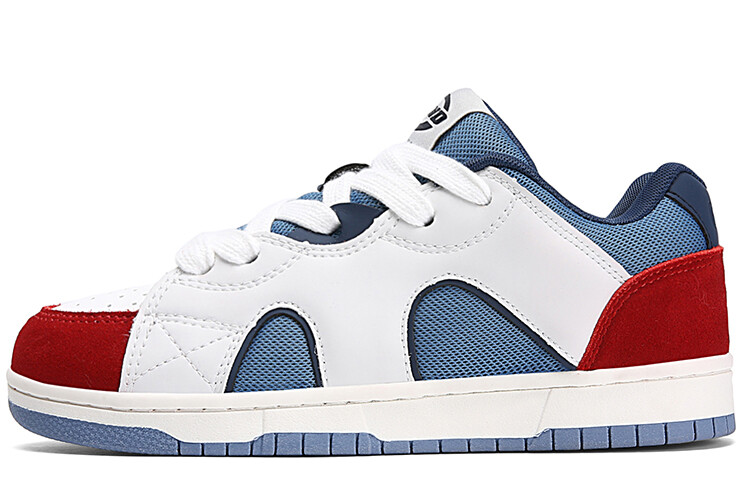 

Кроссовки Q-AND Skateboarding Shoes Unisex Low-top White/Blue/Red, красный