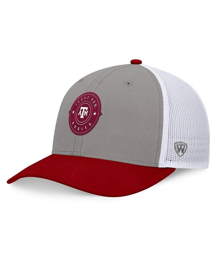 

Мужская серо-бордовая регулируемая кепка Texas AM Aggies Rob Trucker Top of the World