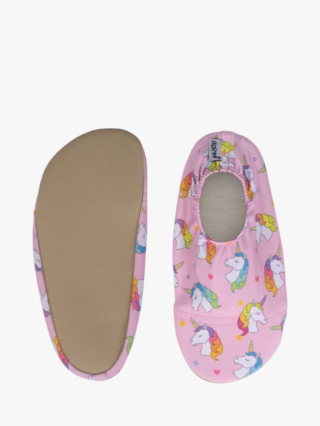 Детские пляжные тапочки Sofie Soft Sole с противоскользящей подошвой Slipfree, Pink Multi — фото 2