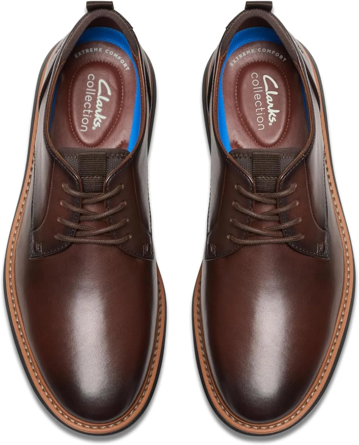 Мужские кроссовки Clarks Brantin Plain, темно-коричневый — фото 2