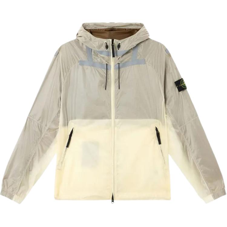 

STONE ISLAND Куртка худи с панелями, Ivory White