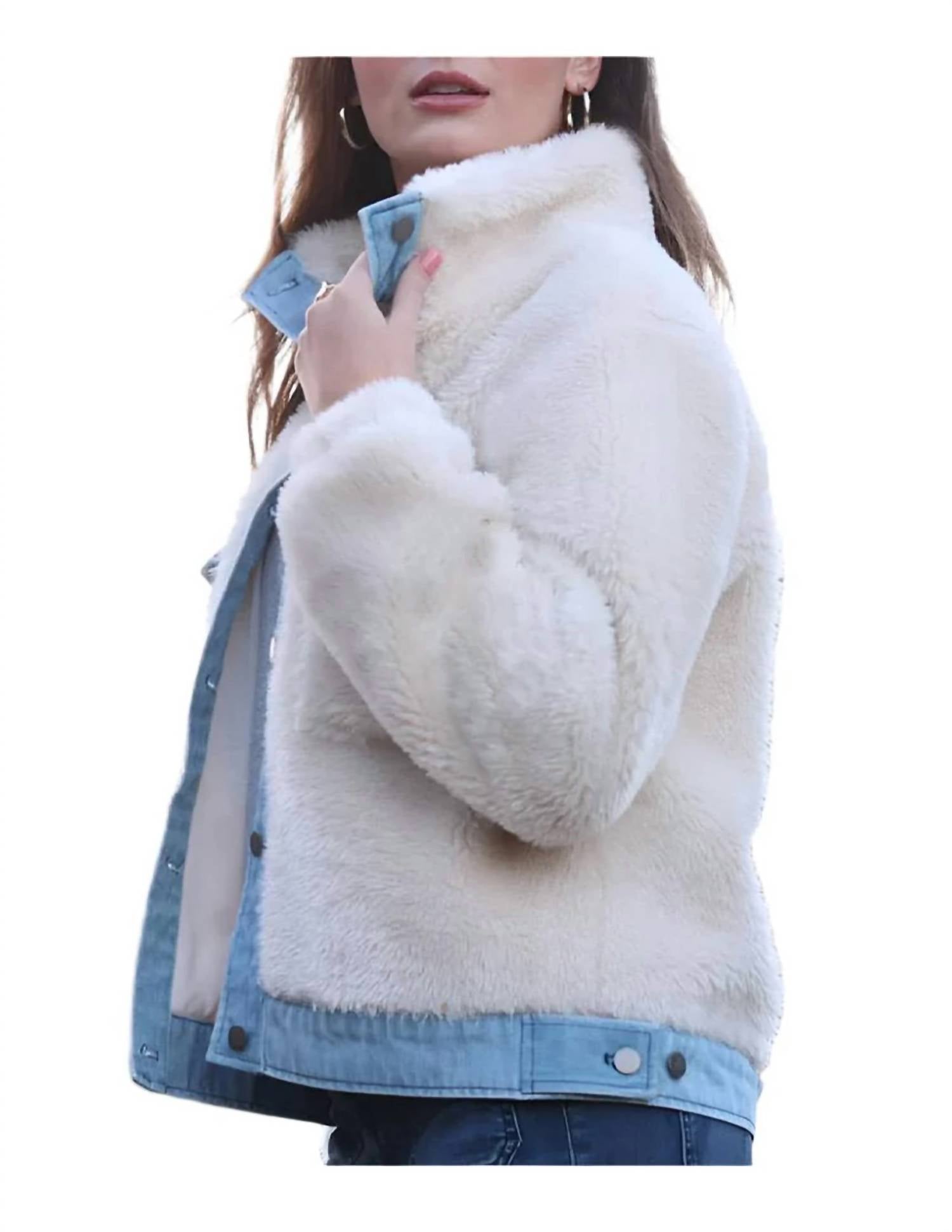 

Куртка из овчины Scout в натуральном/джинсовом цвете Dylan, цвет natural/denim