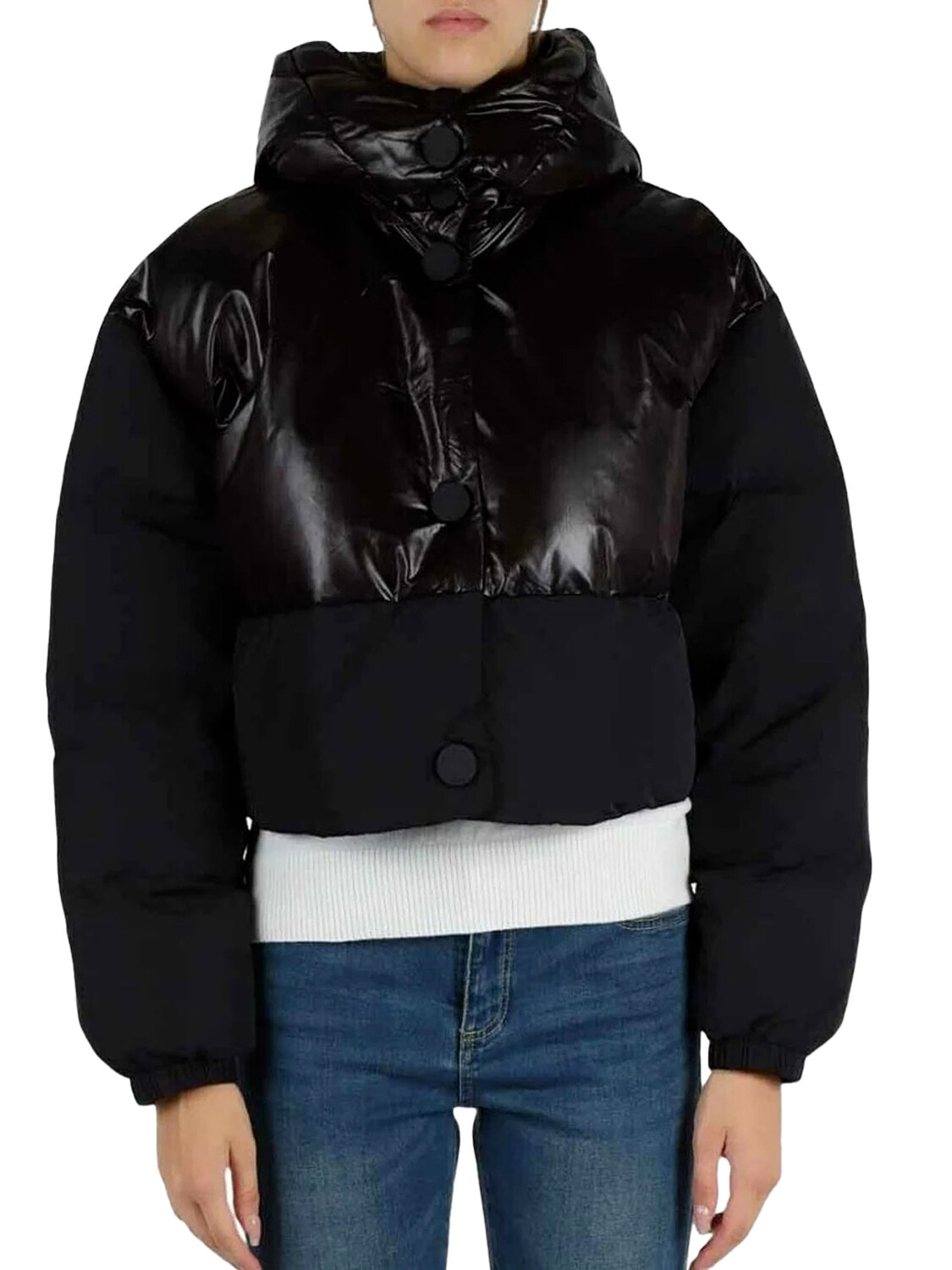 

Бомбер armani piumino cropped a bomber Exchange, черный