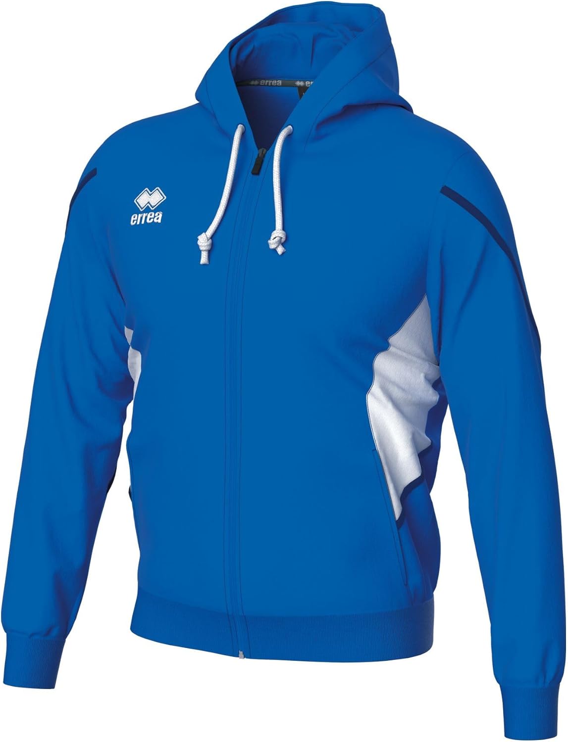 

Худи Errea на молнии, унисекс, боковые карманы, стандартный крой, синий/белый/темно-синий