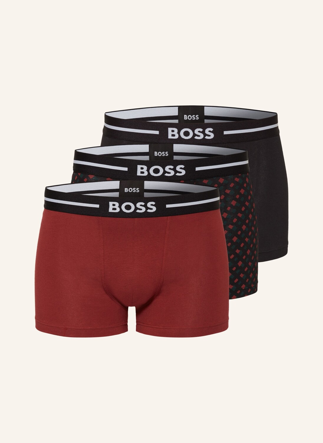 

3 пары боксеров Boss, красный